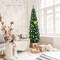 PVC Artificial Slim Pencil Christmas Tree with Metal Stand Ideal for Small Spaces